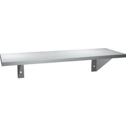Commercial Shelf w/ Backsplash, 8" D x 36 L, Stainless Steel w/ Satin Finish" ASI 0692-836