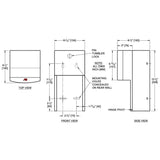 ASI 20030 Commercial Toilet Paper DispensertabbRoval-Surface-MountedtabbStainless Steel w/ Satin Finish