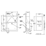 ASI 0473 Commercial Restroom Sanitary Napkin DisposaltabbRecessed-MountedtabbStainless Steel