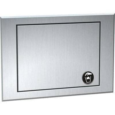 ASI 1003 Commercial Restroom Waste Receptacletabb2 GallontabbCounter Mountedtabb8-3/4" W x 12-1/2 Htabb4-1/2" DtabbStainless Steel"