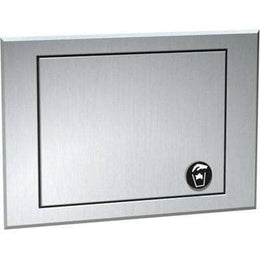 ASI 1003 Commercial Restroom Waste Receptacletabb2 GallontabbCounter Mountedtabb8-3/4" W x 12-1/2 Htabb4-1/2" DtabbStainless Steel"