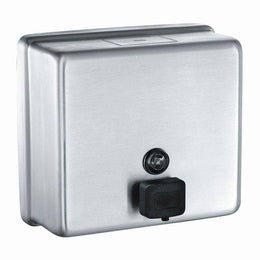 Commercial Soap Dispenser, Surface-Mounted, Manual-Push, Stainless Steel ASI 9343