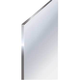 Frameless Polished Glass Mirror, 18" Wide X 36 High" ASI 8287-1836