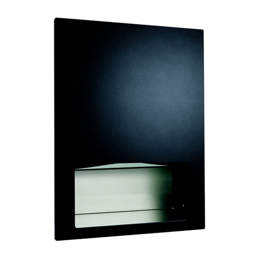 ASI 6457-41 Piatto™ - Fully Recessed Paper Towel Dispensers Disp. - Matte Black Phenolic Door