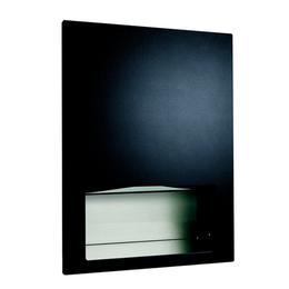 Piatto Recessed Paper Towel Dispenser, Black Phenolic Door ASI 6457-41