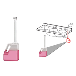 ASI 0390-41 EZ-Fill™ Multi-Feed Kit - Vanity Mounted Fill Port, 5 L under vanity tank with tubing - Dispenser Not Included - Matte Black