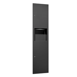 ASI 6467-41PC Simplicity™ in Matte Black - Paper Towel Dispensers Disp. & 4.2 gal. Waste Receptacle - Multi, C-Fold - Powder Coated - Recessed - NEW