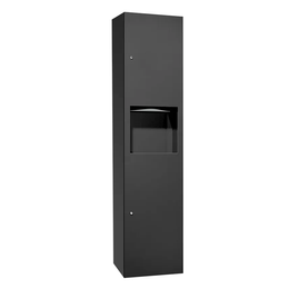 ASI 6467-9-41PC Simplicity™ in Matte Black - Paper Towel Dispensers Disp. & 4.2 gal. Waste Receptacle - Multi, C-Fold -  Powder Coated - Surface Mounted - NEW