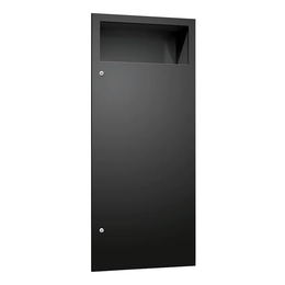 ASI 6474-41PC Simplicity™ in Matte Black - Waste Receptacle - 12 gal. - Powder Coated - Recessed - NEW