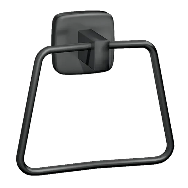 ASI 7385-41 Matte Black - Towel Ring - Powder Coated Stainless - Surface Mounted - NEW