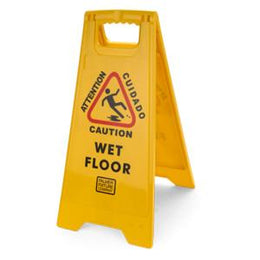 Caution Wet Floor Sign 2 - Sided  - Yellow - CS0701-19