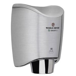 World Dryer SMARTdri K-973 Automatic Hand Dryer Multi Port  Stainless Steel Brushed Finish