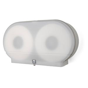 Twin 9" Jumbo Tissue Dispenser Core Only  - White Translucent - RD0027-03