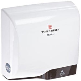 Slimdri  World Dryer L-974 High Speed ADA Compliant Automatic Hand Dryer Aluminum White Finish