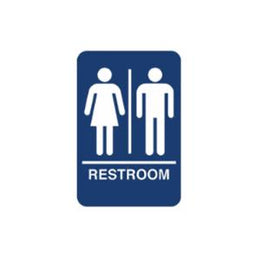 ADA Unisex Man and Woman Restroom Sign With Braille
