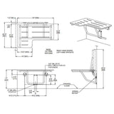 ASI 8206-L Left Hand Folding Commercial Shower Seattabb33" W x 22-7/8 DtabbPhenolic"