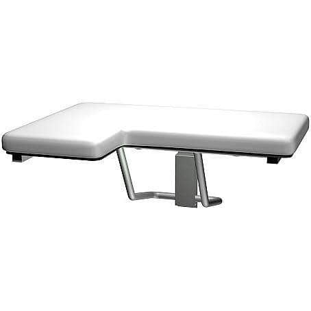 ASI 8205-R Folding Shower Seat  - L-Shaped, Right Hand, ADA - Padded w/ Phenolic Core - 33"W