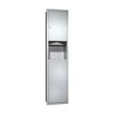 ASI 0467-2 Combination Commercial Paper Towel Dispenser/Waste ReceptacletabbSemi-Recessed-MountedtabbStainless Steel