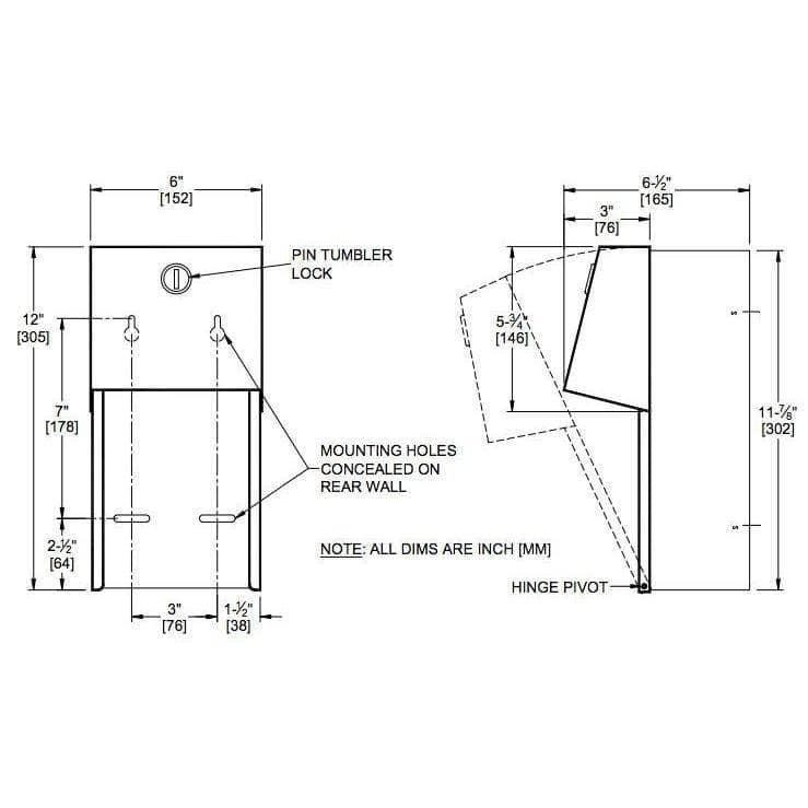 ASI 0030 Commercial Toilet Paper DispensertabbSurface-MountedtabbStainless Steel w/ Satin Finish
