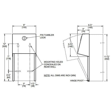 ASI 0030 Commercial Toilet Paper DispensertabbSurface-MountedtabbStainless Steel w/ Satin Finish