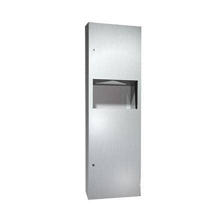 ASI 6462-2 Simplicity™ - Paper Towel Dispensers Disp. & Waste Receptacle - Multi, C-Fold - 9 gal. Semi-Recessed
