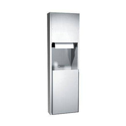 Automatic Combination Commercial Paper Towel Dispenser/Waste Receptacle, Recessed-Mounted, Stainless Steel ASI 04692AC