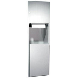 ASI 04692A-6 Combination Commercial Paper Towel Dispenser/Waste ReceptacletabbSemi-Recessed-MountedtabbStainless Steel