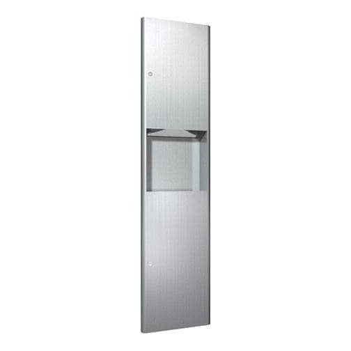 Commercial Paper Towel Dispenser/Waste Receptacle, Recessed-Mounted, Stainless Steel ASI 9467