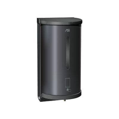 ASI 0362-41 Auto, Liquid Soap / Gel Hand Sanitizer Dispenser (Batt.) Matte Black, 30 oz., Surface OR Stand Mount