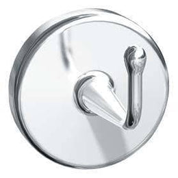 ASI 0751 Robe Hook - Heavy Duty - Satin Chrome Plated Brass - Surface Mounted, Concealed