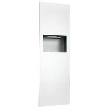 ASI 6462-00 Piatto™ - Fully Recessed Paper Towel Dispensers Disp. & Waste Receptacle - Matte Black Phenolic Door