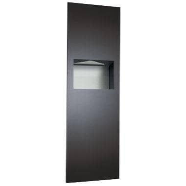 ASI 6462-41 Piatto™ - Fully Recessed Paper Towel Dispensers Disp. & Waste Receptacle - Matte Black Phenolic Door
