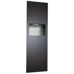 Piatto Recessed Paper Towel Dispenser and Waste Receptacle, Black Phenolic Door, 17-1/4" x 54 x 6-9/16"" ASI 6462-41