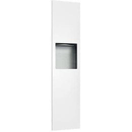 ASI 6467-00 Piatto Recessed Paper Towel Dispenser and Waste ReceptacletabbWhite Phenolic Doortabb13" x 55 x 4-9/16""