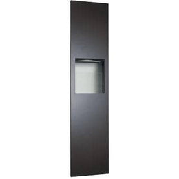ASI 6467-41 Piatto™ - Fully Recessed Paper Towel Dispensers Disp. & Waste Receptacle - Matte Black Phenolic Door