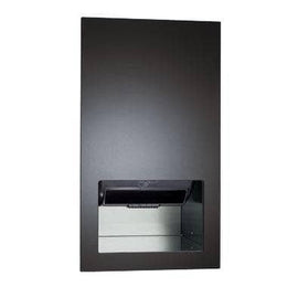 ASI 645210A-41 Piatto™ - Fully Recessed Auto Roll Paper Towel Dispensers Disp. - Battery - Matte Black Phenolic Door