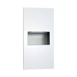 ASI 64623-00 Piatto™ - Fully Recessed Paper Towel Dispensers Disp. & Waste Receptacle - White Phenolic Door