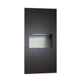 ASI 64623-41 Piatto Recessed Paper Towel Dispenser and Waste ReceptacletabbBlack Phenolic Doortabb14-1/4" x 28 x 4-9/16""