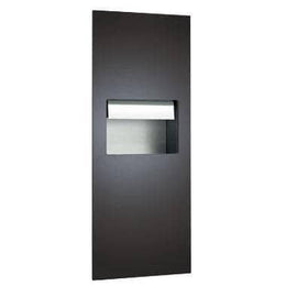 ASI 64696AC-41 Piatto™ - Fully Recessed Auto Roll  Paper Towel Dispensers Disp. & Waste Receptacle - Battery - Matte Black Phenolic Door