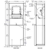 ASI 204692A-9 Combination Commercial Paper Towel Dispenser/Waste ReceptacletabbRoval-Surface-MountedtabbStainless Steel