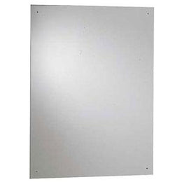 Commercial Restroom Mirror, Frameless Stainless Steel Mirror With Tempered with Masonite Backing