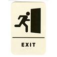 ADA Exit with Running Man With Braille