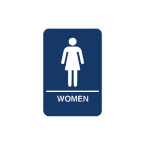 ADA Women Restroom Sign With Braille