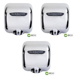 Xlerator XL-C Eco Chrome Hand Dryers - 3 Pieces